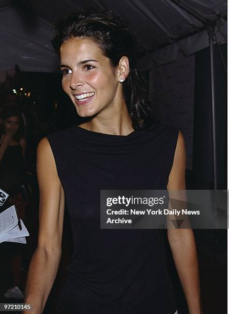 Actress Angie Harmon is on hand at party to launch Tommy Hilfiger's new Intimates line of underwear at 704 Broadway.
