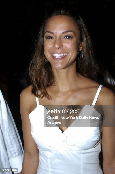 Actress Eva LaRue Callahan is on hand during a party at the Star Room in East Hampton.