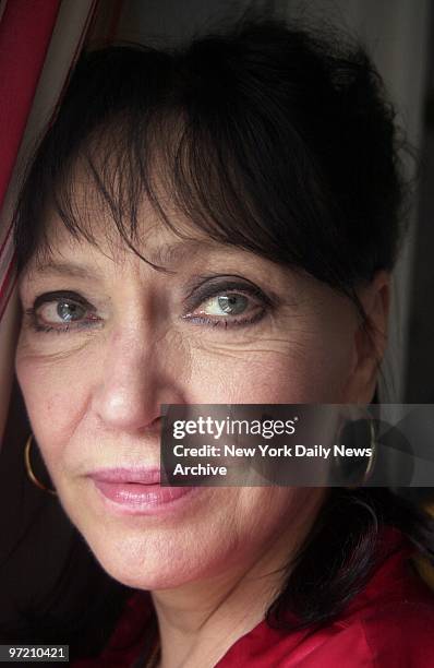 Actress Anna Karina at the Plaza Hotel on Fifth Ave. Karina starred in Jean-Luc Godard's 1964 film, "Band of Outsiders," which is being rereleased...