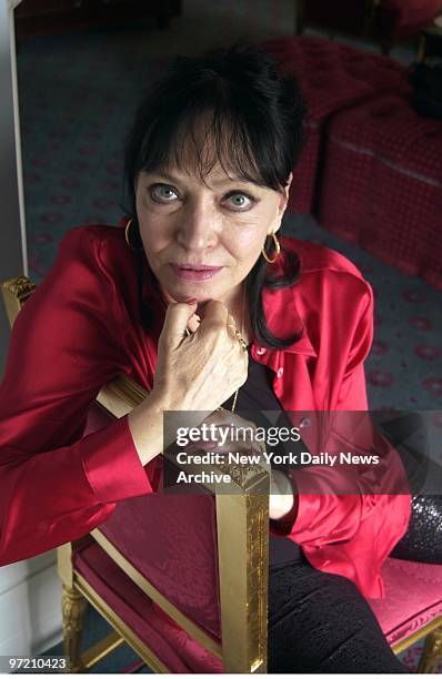 Actress Anna Karina at the Plaza Hotel on Fifth Ave. Karina starred in Jean-Luc Godard's 1964 film, "Band of Outsiders," which is being rereleased...