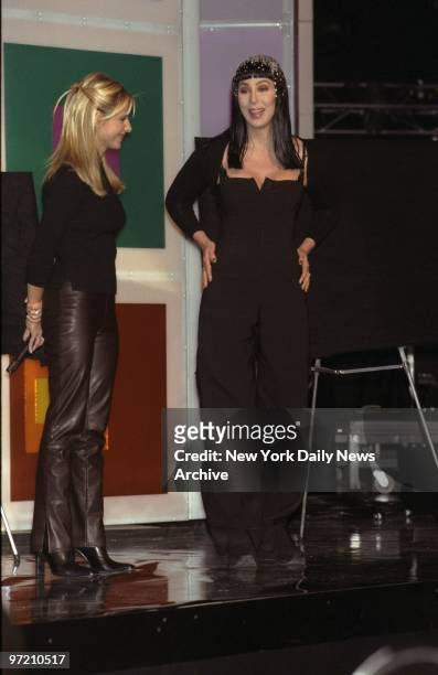 Actress Sarah Michelle Geller presents Cher to the media at the Beacon Theater, where she announced a North American tour. , Cher was also preparing...