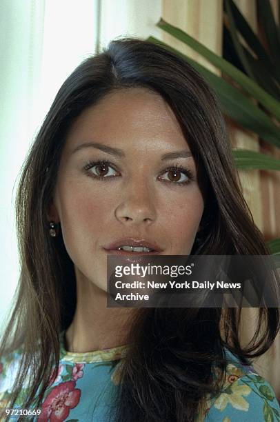 Actress Catherine Zeta-Jones at the St. Regis Hotel. She's starring in the movie "Entrapment."
