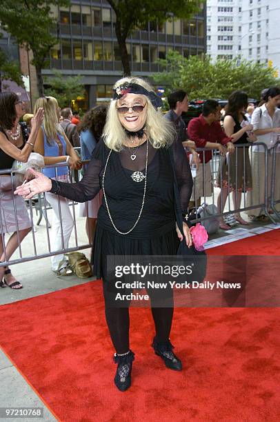 Actress Sylvia Miles arrives at Loews Lincoln Square theater on Broadway for the New York premiere of the film "The Constant Gardener."