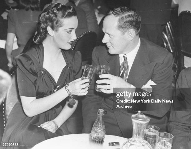 Actress Dorothy Lamour with Sherman Billingsly at the Stork Club.