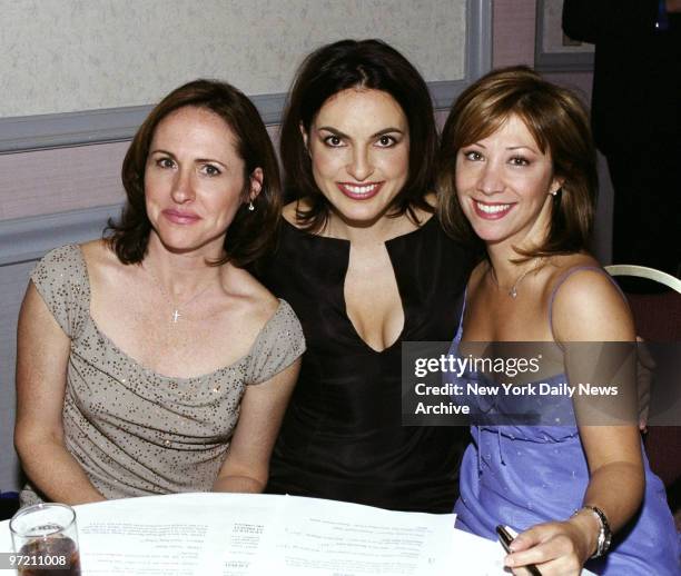 Actresses Molly Shannon, Mariska Hargitay and Cheri Oteri share a table at the 11th Annual Gay and Lesbian Alliance Against Defamation's Media Awards...