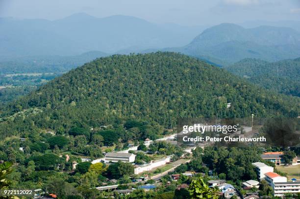 View of the prison on the outskirts of Mae Hong Son. Most of the inmates in this jail are convicted of drug related crimes, this being part of the...