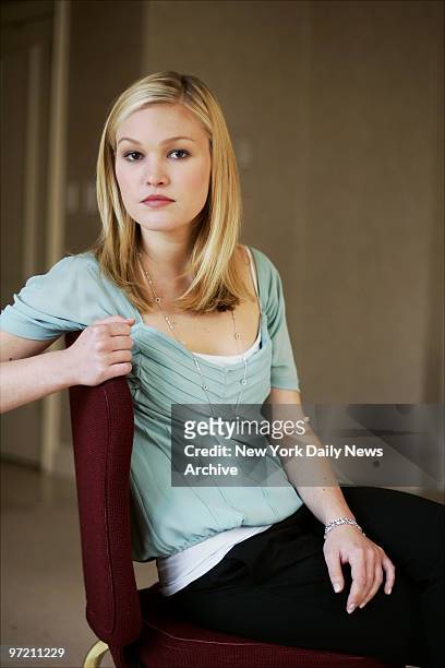 Actress Julia Stiles at the Regency Hotel on Park Ave. Stiles who grew up in SoHo, stars in "The Omen," a remake of the classic 1976 horror film.