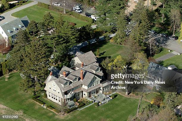 Aerial view of the family home of Collin Finnerty in Garden City, N.Y. Finnerty and Reade Seligmann of Essex Fells, N.J., both sophomore lacrosse...