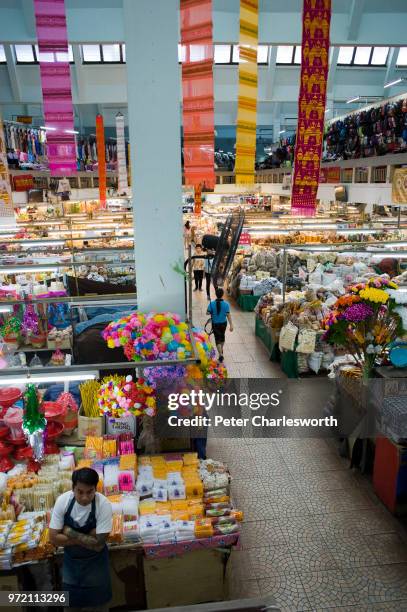 Inside Warorot Market a small shopping mall that sells mostly clothes and handicrafts in the Chinatown district of Chiang Mai.