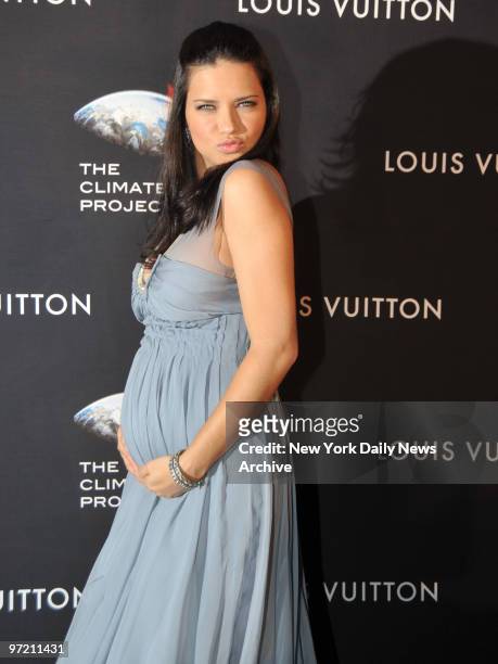 Adriana Lima at the Louis Vuitton Celebration held in the Rose Center For Earth and Space at the American Museum Of Natural History of the 40th...
