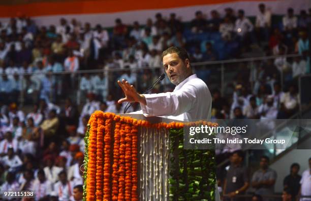 Congress President Rahul Gandhi addresses the National Convention of Other Backward Classes department of AICC in New Delhi.