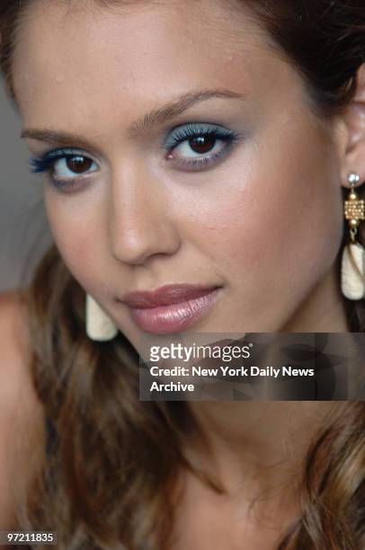 Actress Jessica Alba at the Mandarin Oriental New York hotel on Columbus Circle. She stars as the Invisible Woman in the upcoming superhero movie...