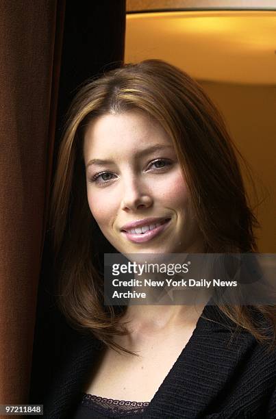 Actress Jessica Biel at the Soho Grand Hotel on W. Broadway. She stars in the remake of "The Texas Chainsaw Massacre."