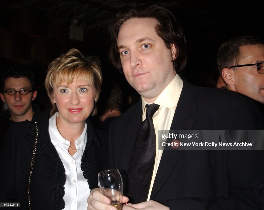 Andy Behrman gets together with host Tina Brown at party for
