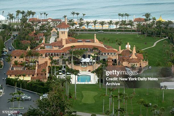 Aerial view of Mar-a-Lago, the estate of Donald Trump, in Palm Beach, Fla.