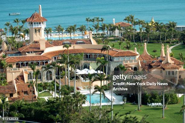 Aerial view of Mar-a-Lago, the oceanfront estate of billionaire Donald Trump in Palm Beach, Fla. Trump and Slovenian model Melania Knauss will hold...