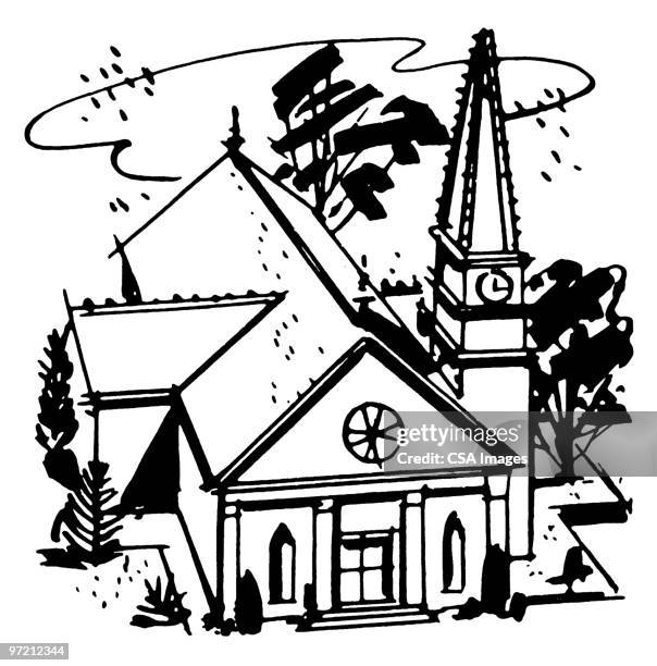 church - steeple stock illustrations