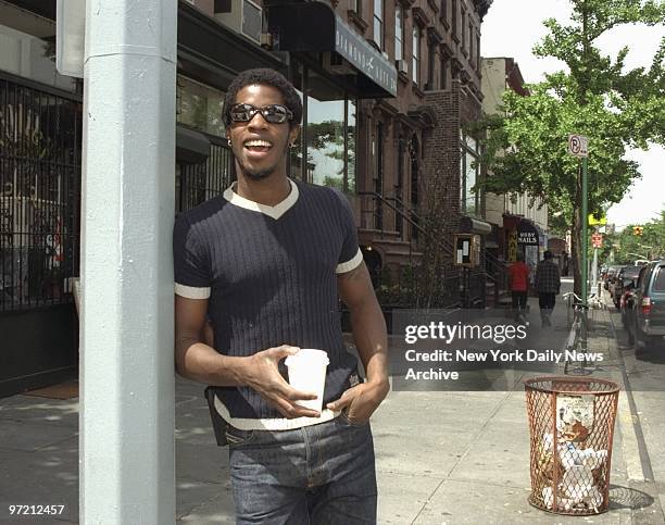 Ahmed Best, who's in "Star Wars: Episode 1 - The Phantom Menace," at the Tillies Diner on DeKalb Ave. In Brooklyn.