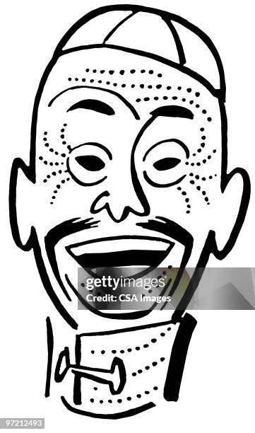 chinese man - man facing camera smiling stock illustrations