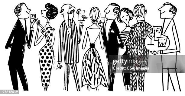 party - posh stock illustrations