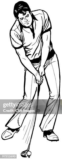 golf - golf tee off stock illustrations