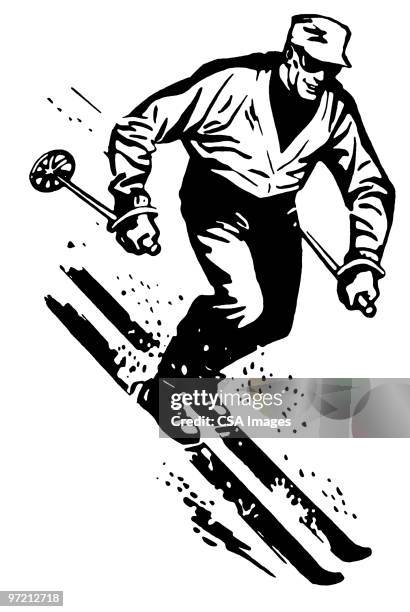 skiing - skikleidung stock-grafiken, -clipart, -cartoons und -symbole