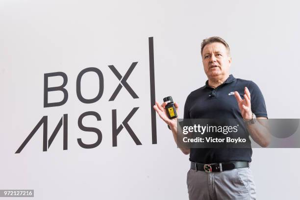 Bert Hoyt, VP/GM, Nike EMEA presents the opening of Box MSK at Gorky Park on June 12, 2018 in Moscow, Russia. Brazil football icon Ronaldo and Russia...