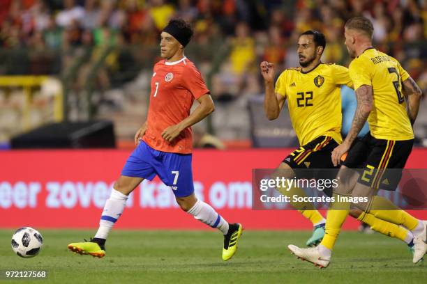 Christian Bolanos of Costa Rica , Nacer Chadli of Belgium during the International Friendly match between Belgium v Costa Rica at the Koning...