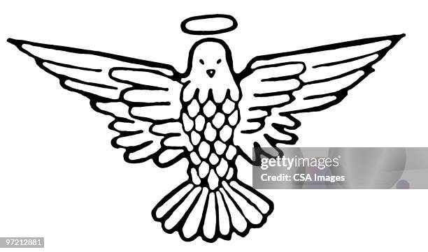 phoenix - dove bird stock illustrations