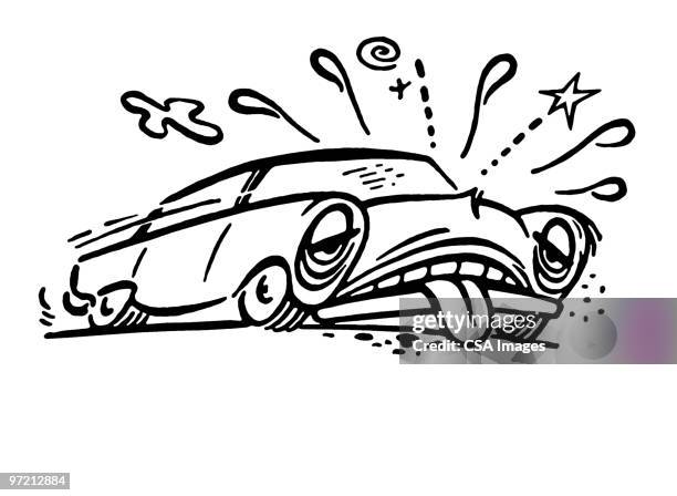 sick car - breaking down stock illustrations