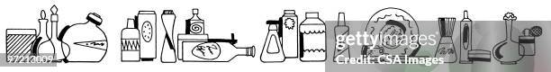 beauty products - empty jar stock illustrations