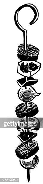 kabob - kebab stock illustrations