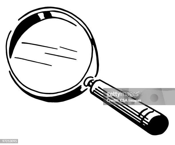 magnifying glass - magnifying glass stock illustrations
