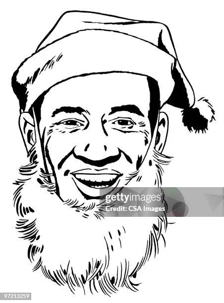 santa claus - black santa stock illustrations