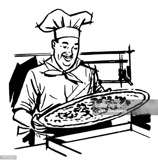 chef - pizzeria stock-grafiken, -clipart, -cartoons und -symbole