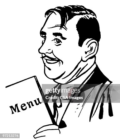 Man with Menu Man with Menu