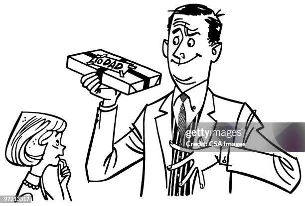 father's day - single dad stock illustrations