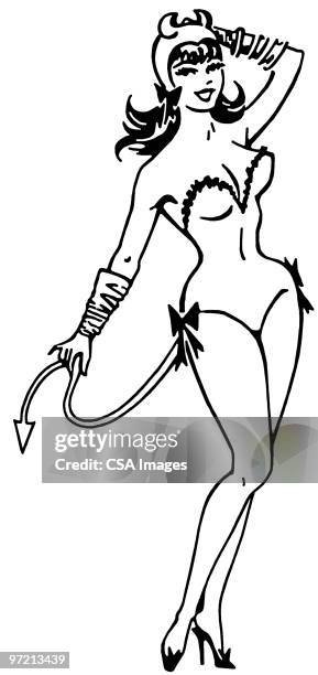 devil - pin up stock-grafiken, -clipart, -cartoons und -symbole