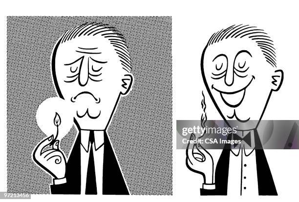ilustraciones, imágenes clip art, dibujos animados e iconos de stock de light and dark - enfurruñado ilustraciones de stock