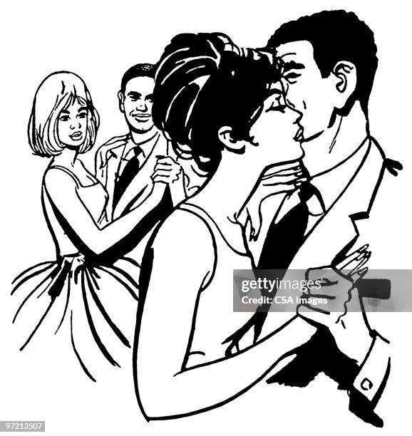dance - wedding dance stock illustrations