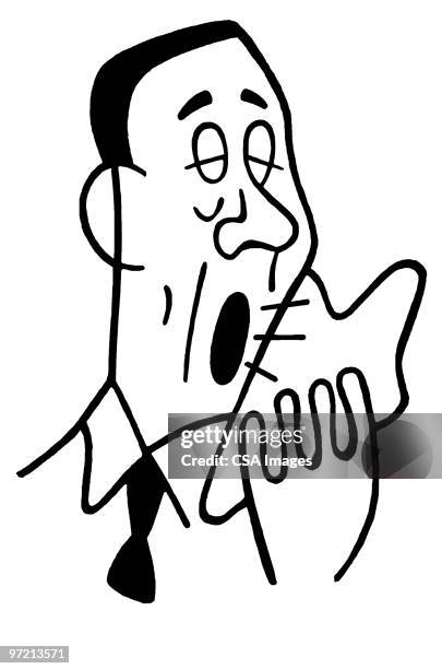 sneeze - yawning stock illustrations