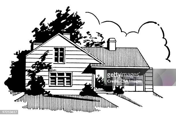 house - home exterior stock illustrations