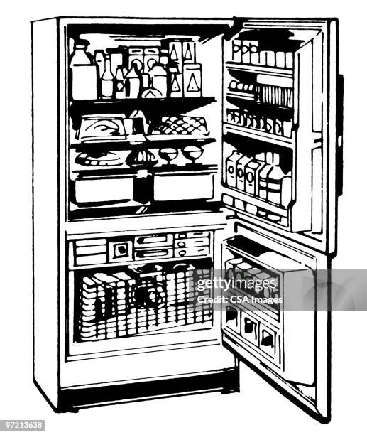 refrigerator - refridgerator stock illustrations