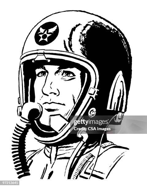 pilot - pilot helmet stock illustrations