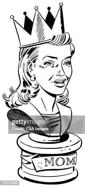 royalty - statue bust stock illustrations