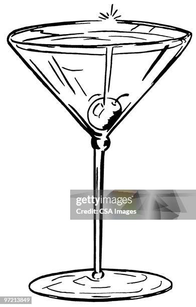 stockillustraties, clipart, cartoons en iconen met cocktails - martini glass