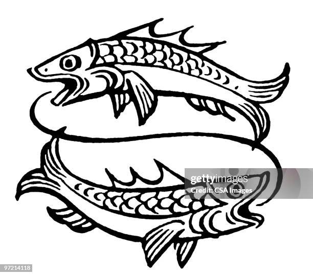 pisces - pisces stock illustrations