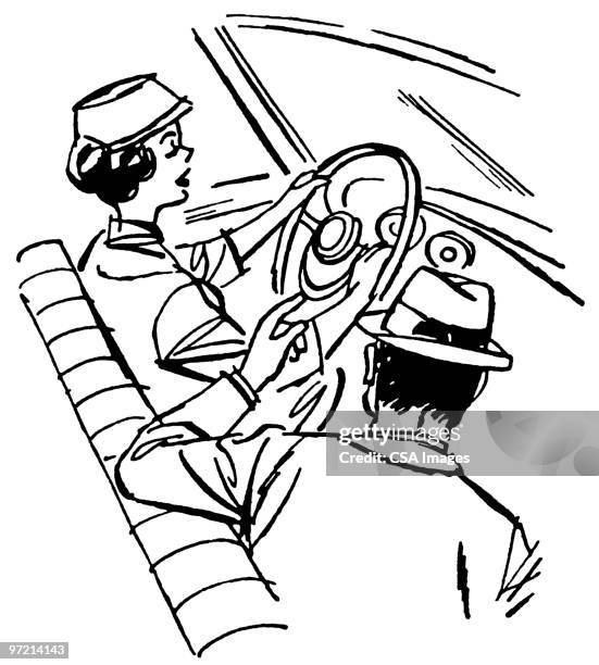 illustrations, cliparts, dessins animés et icônes de couple in convertible - couple conduire voiture