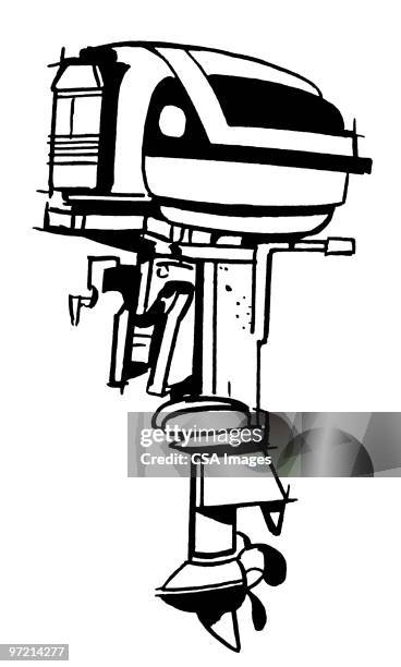 boat motor - outboard stock-grafiken, -clipart, -cartoons und -symbole