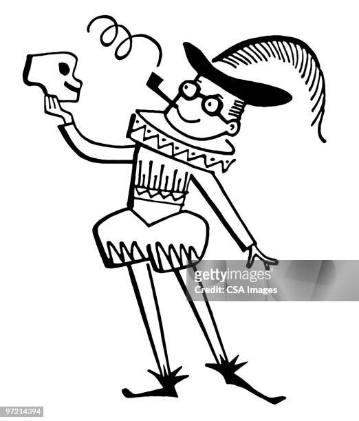 court jester - actor play stock illustrations